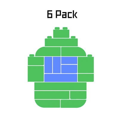 Green and Blue 6 pack