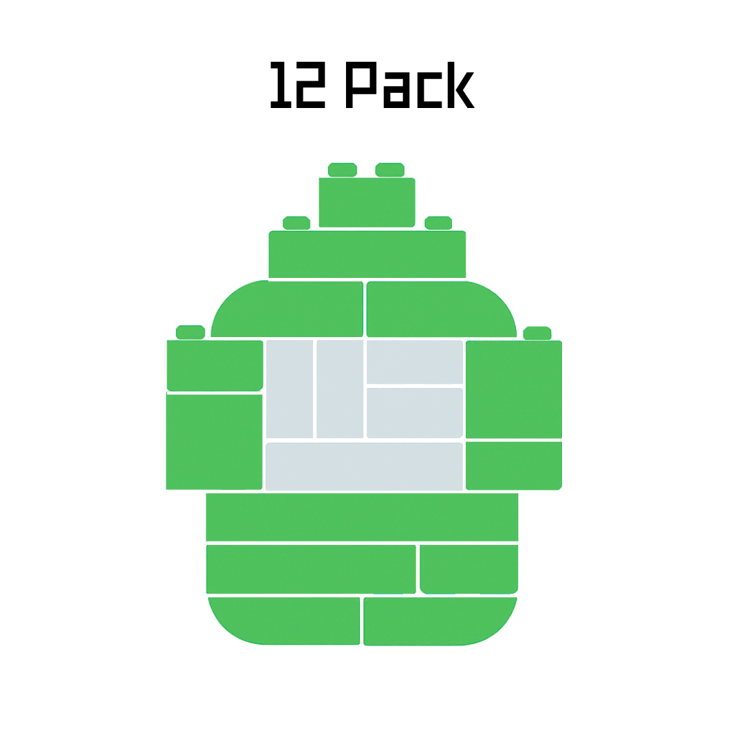 Green and White 12 pack