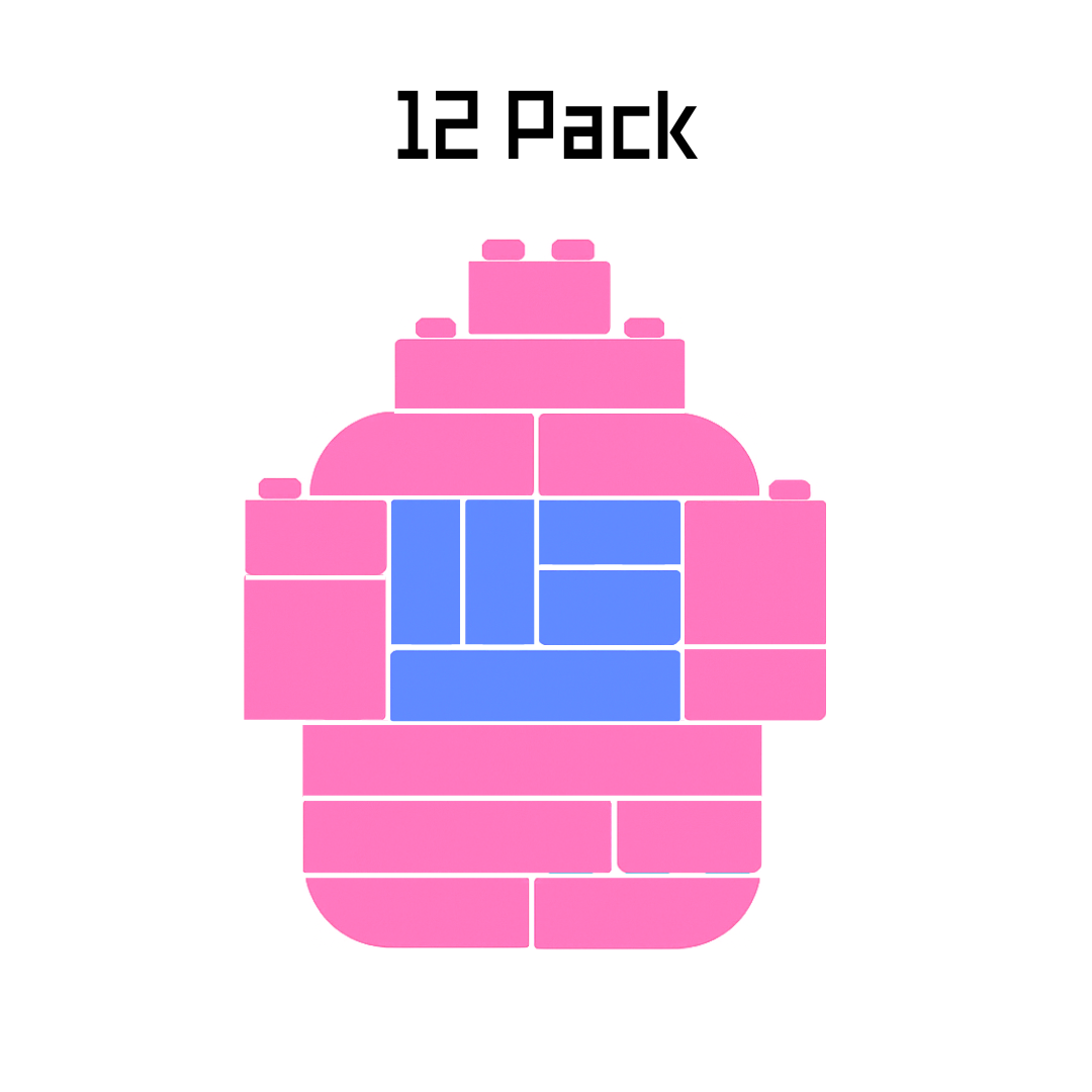 Pink and Blue 12 pack