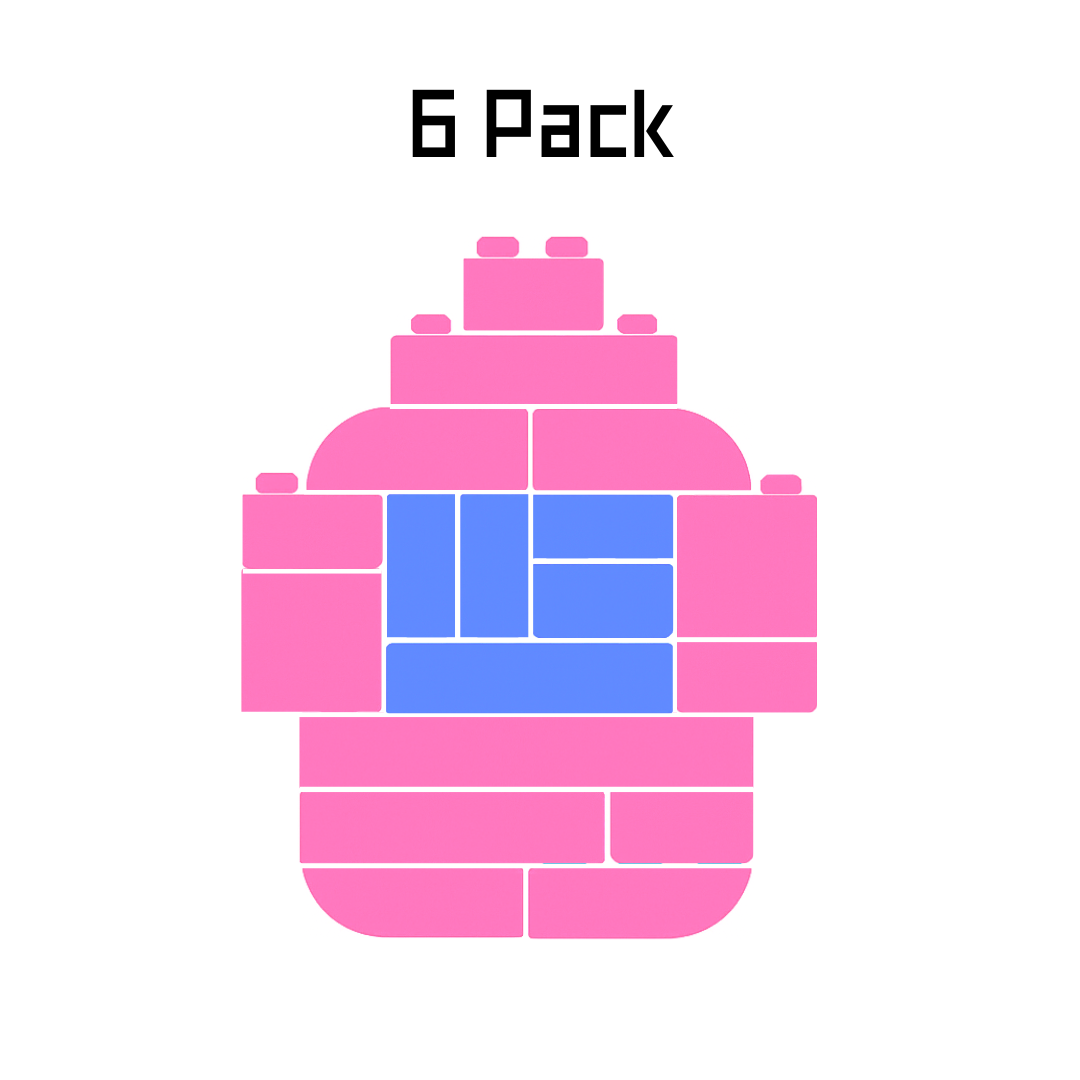 Pink and Blue 6 pack