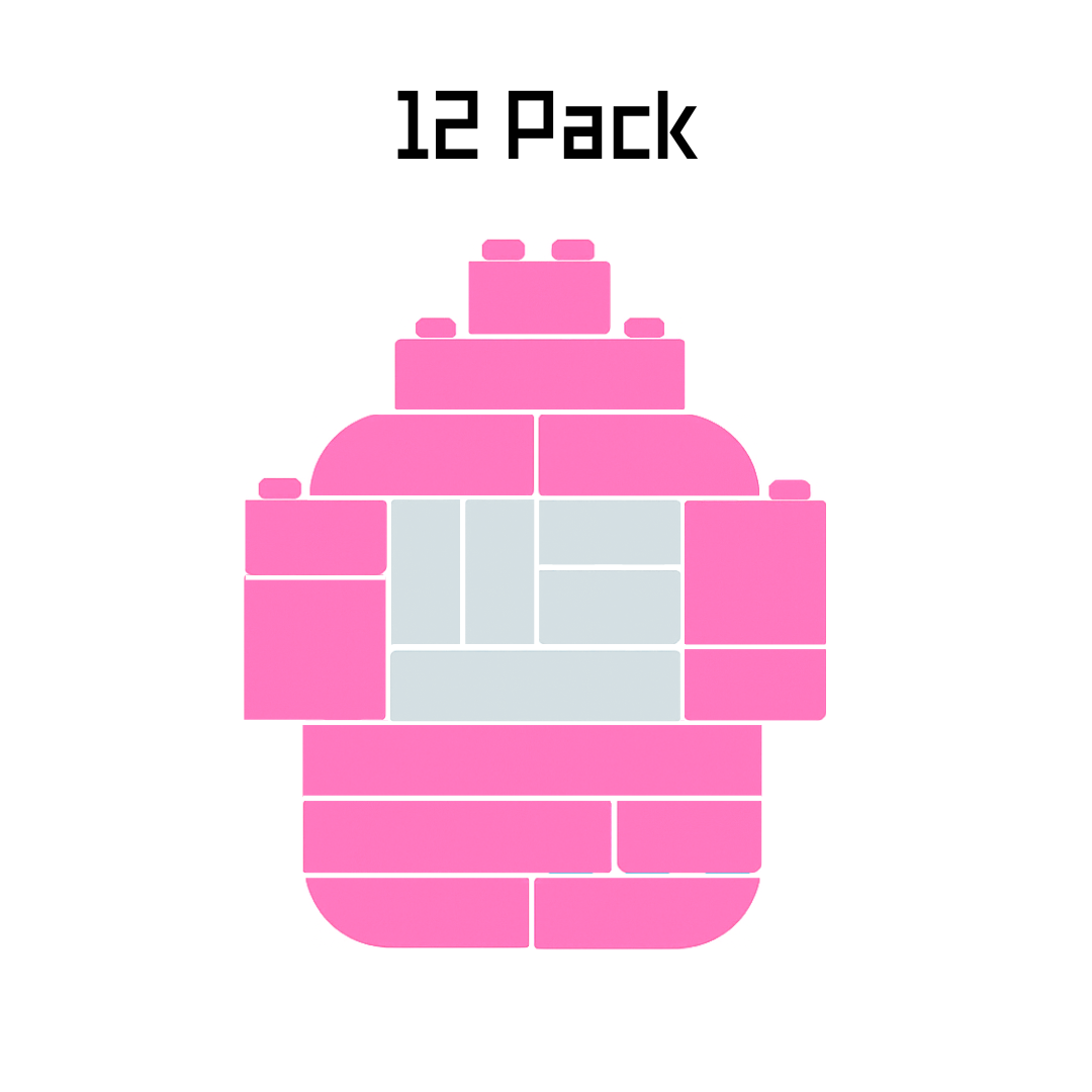 Pink and White 12 pack