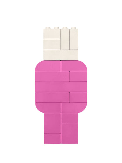 Pink and White Letter Kit