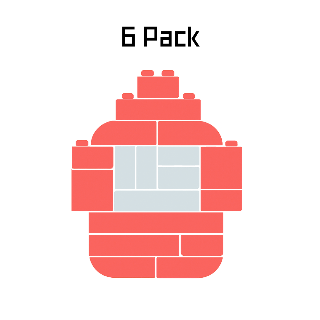 Red and White 6 pack