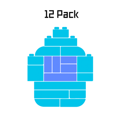 Turquoise and Blue 12 pack