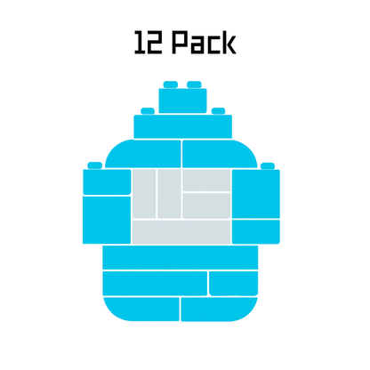 Turquoise and White 12 pack