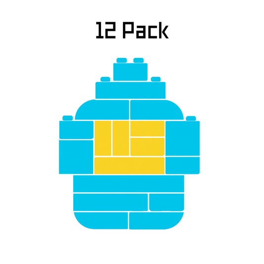 Turquoise and Yellow 12 pack