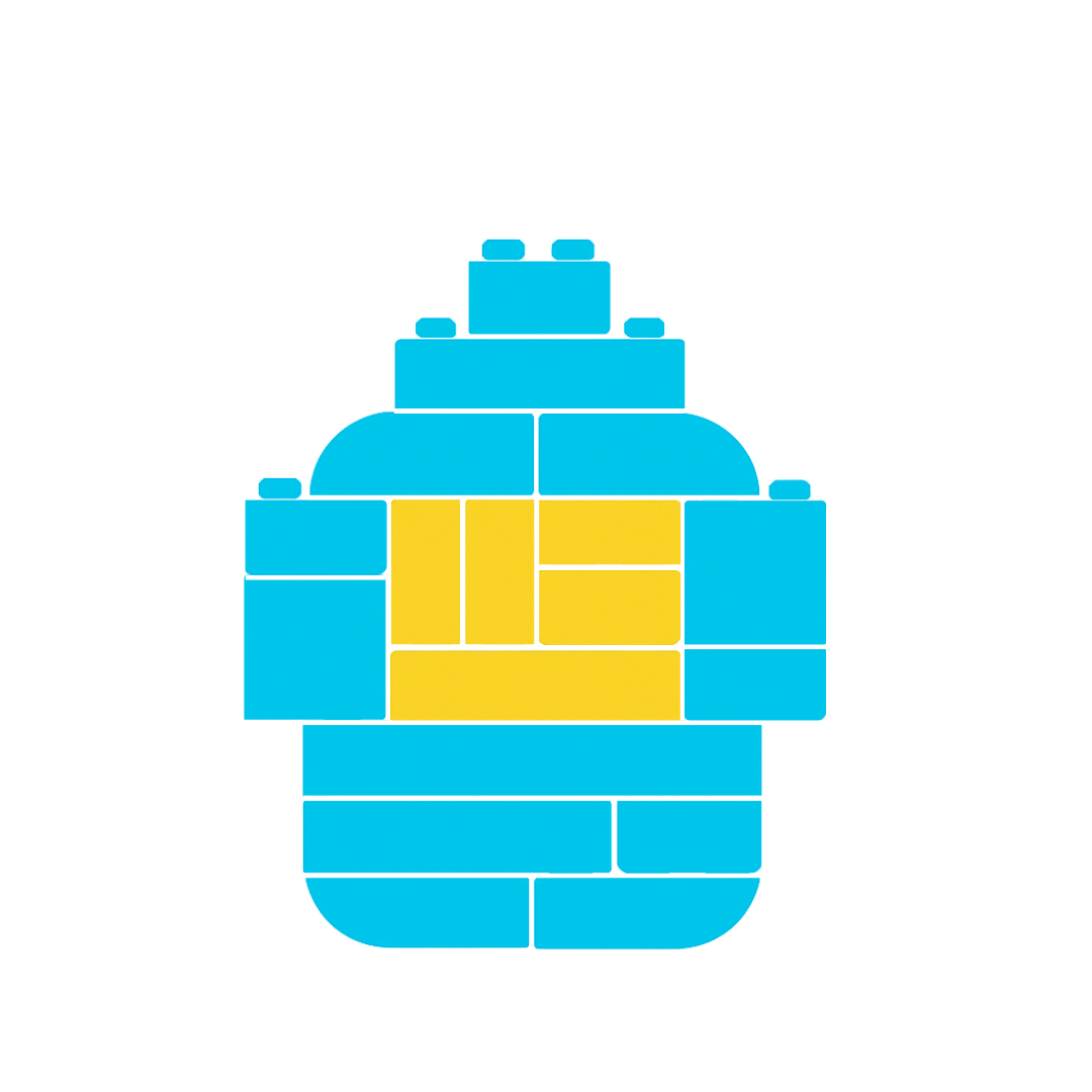 Turquoise and Yellow Letter Kit